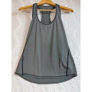 Athleta Chi Racerback Tank Top Athletic Gym Workout Gray Stretchy UPF 50+ Medium